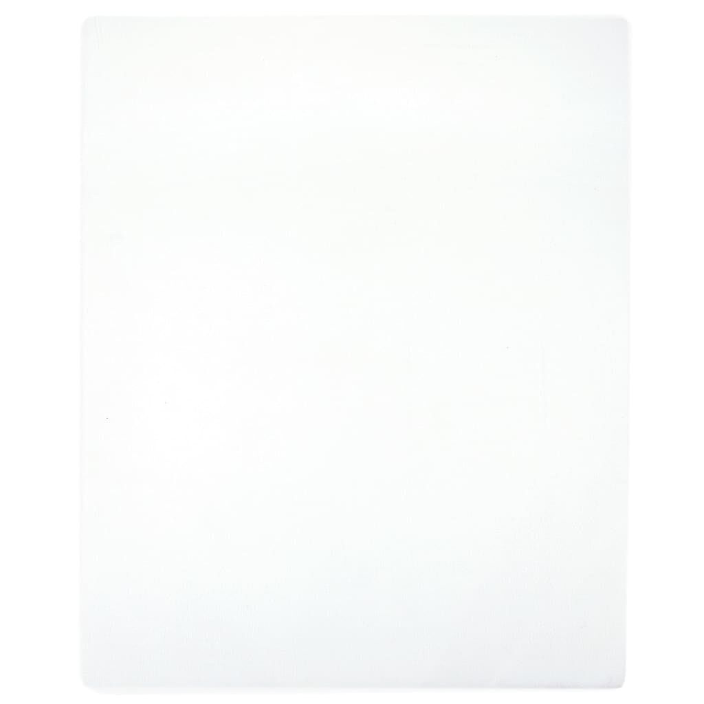 Lot de 2 draps-housses jersey 160x200 cm - Blanc - Jusqu'à -35% de remise