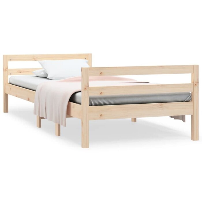 Cadre de lit en pin massif 75x190cm - Jusqu'à 35% de réduction