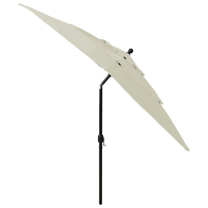 Parasol 3 niveaux aluminium 2,5x2,5m Sable - Jusqu'à -35% en Outlet