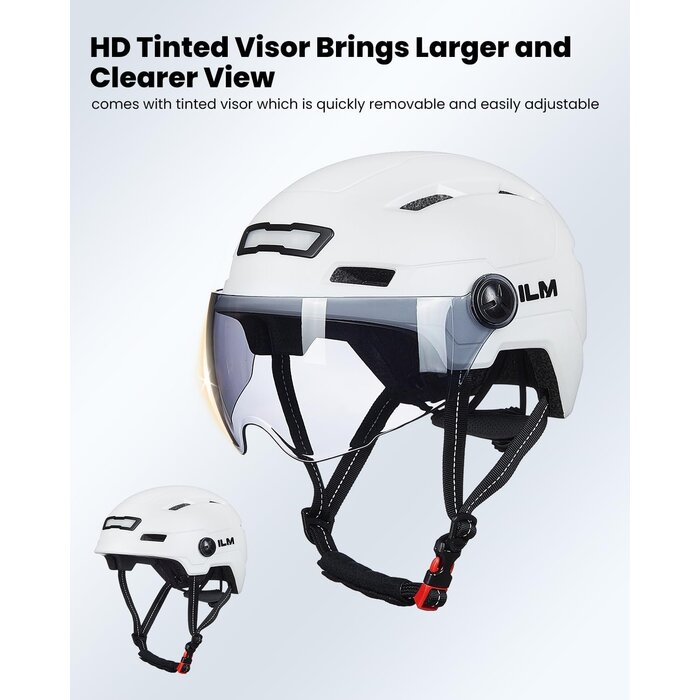 Casque de vélo LED avec visière - Jusqu'à 35% de réduction