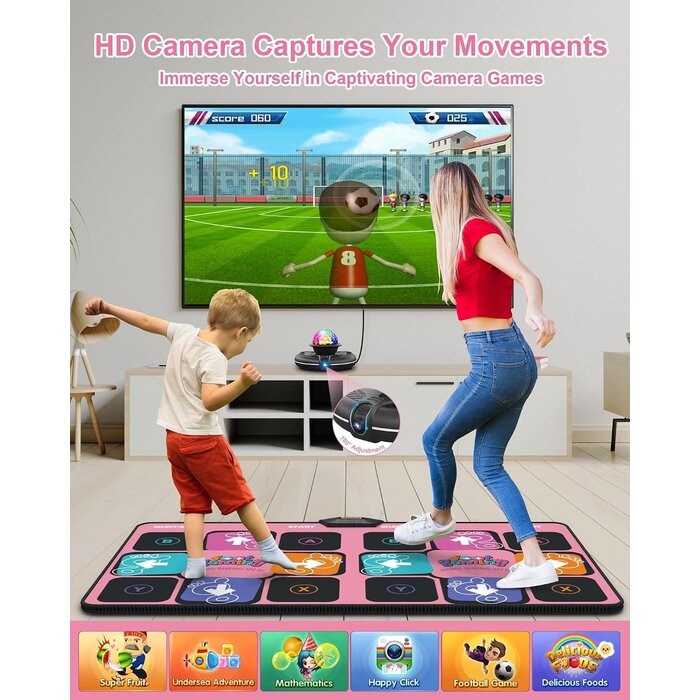 Tapis de danse interactif avec caméra et accessoires - Jusqu'à -35%