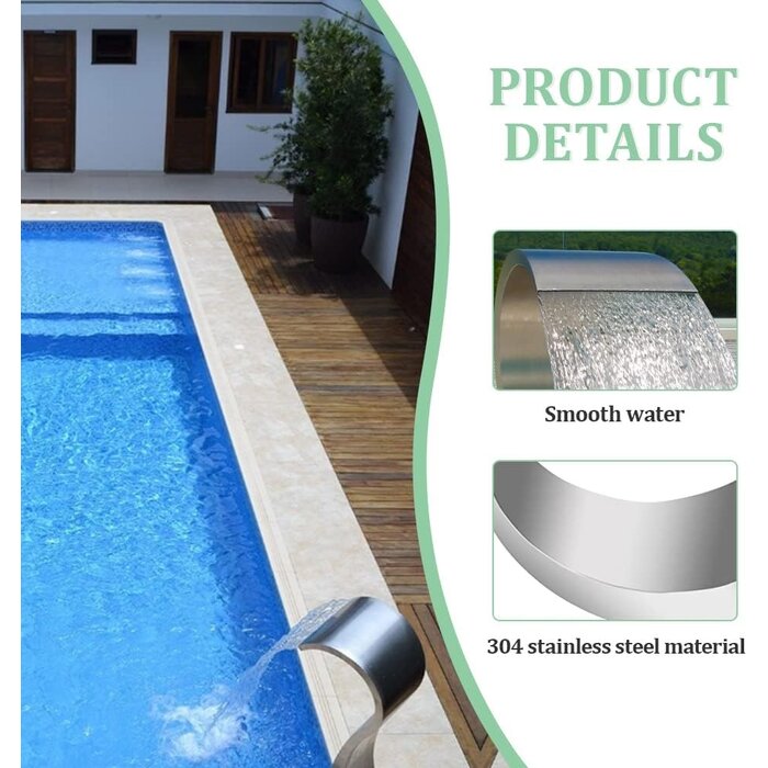 Cascade de piscine inox 30x60 cm - Jusqu'à 35% de remise