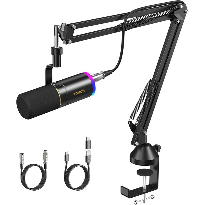 Microphone dynamique USB/XLR avec bras articulé - Jusqu'à 35% de réduction