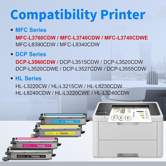Lot de 4 Toners XL Compatibles - Qualité Pro - Jusqu'à -35%