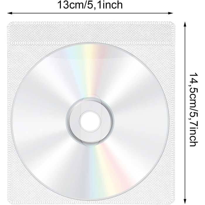 Lot de 200 pochettes de rangement CD/DVD - Jusqu'à -35 %
