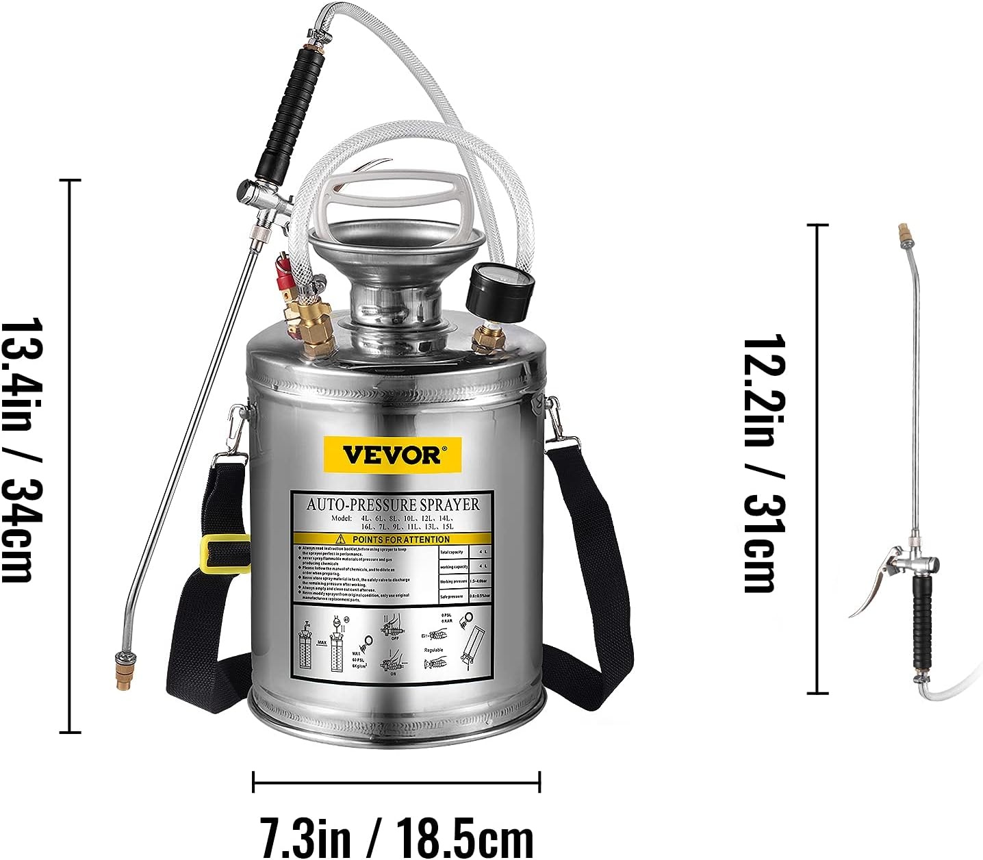 Pulvérisateur jardin inox 4L - Jusqu'à 35% de réduction