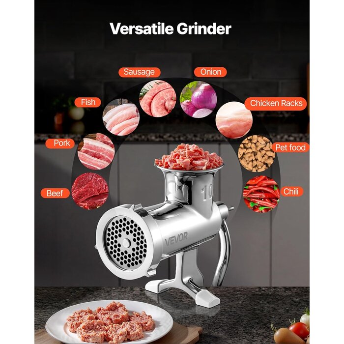 Hachoir à viande manuel en inox - Jusqu'à -35% sur votre matériel de cuisine