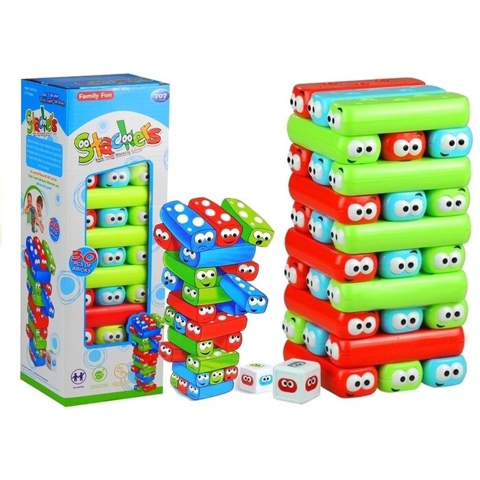 Jeu de construction Jenga 3 en 1 coloré - Jusqu'à 35% de réduction