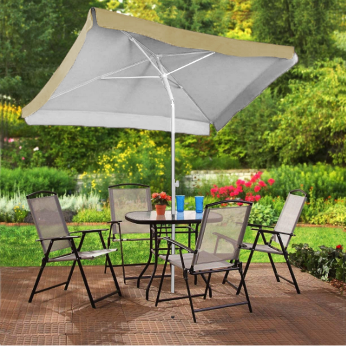 Parasol carré inclinable 160x160cm beige - Jusqu'à 35% de remise