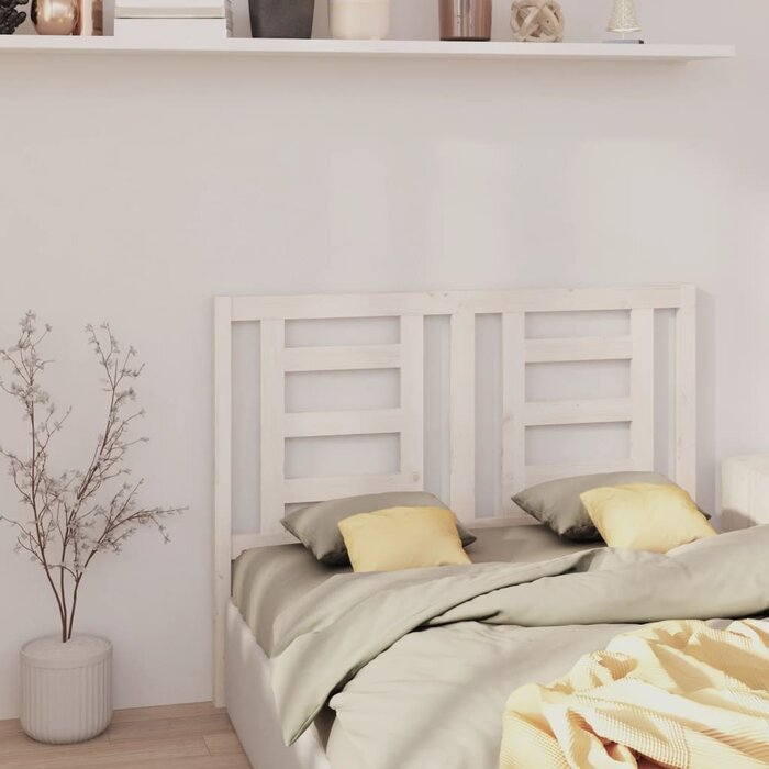 Cadre de lit 140x190 cm en pin massif blanc - Jusqu'à -35%