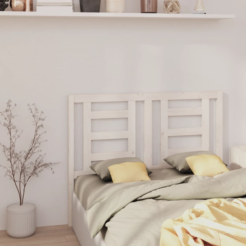 Cadre de lit 140x190 cm en pin massif blanc - Jusqu'à -35%