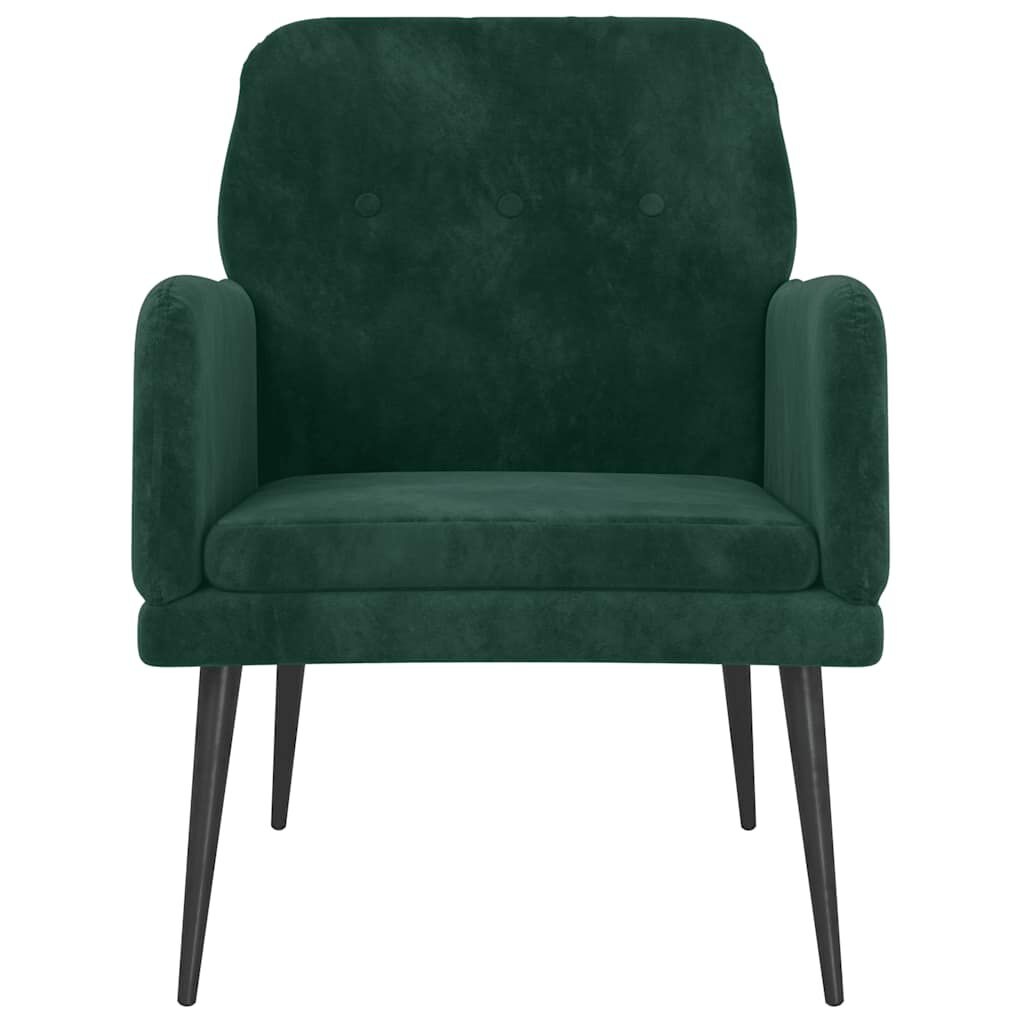 Fauteuil en velours vert foncé - Confort et design - Jusqu'à -35%