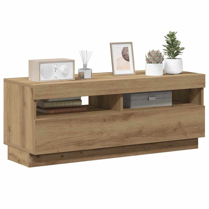 Meuble TV LED 200 cm Chêne Artisanal - Jusqu'à -35% sur nos modèles outlet