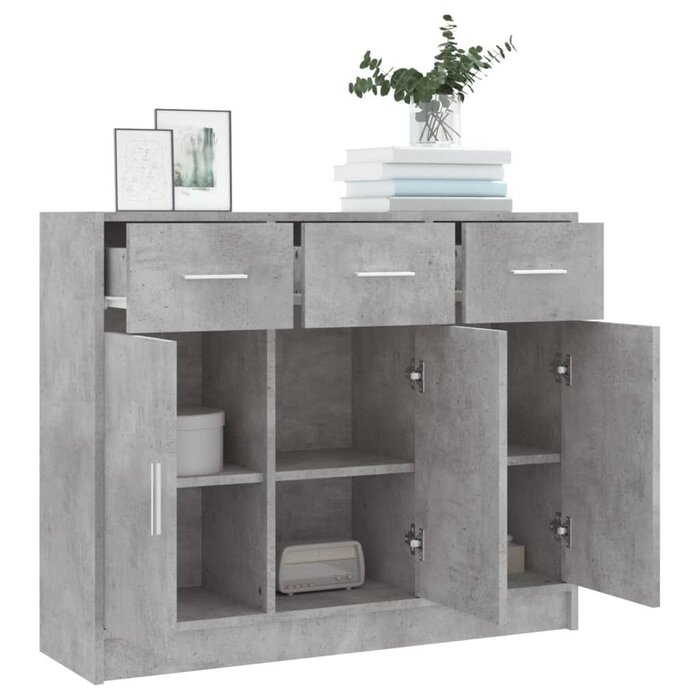 Buffet bas design gris béton - Jusqu'à 35% de réduction
