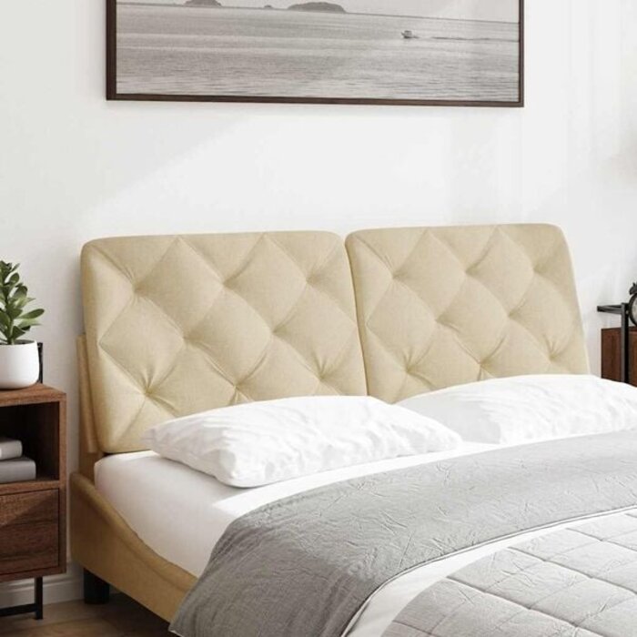 Coussin de tête de lit 140 cm crème - Jusqu'à -75,7% de remise