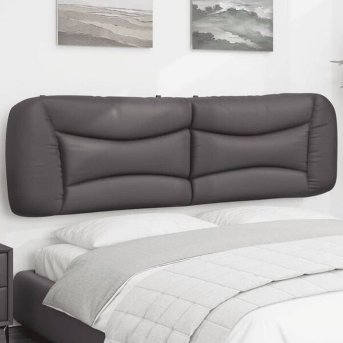 Vidaxl Coussin de tête de lit 180 cm - Gris - Jusqu'à -63% de remise
