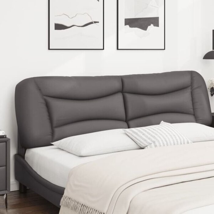 Vidaxl Coussin de tête de lit 180 cm - Gris - Jusqu'à -63% de remise