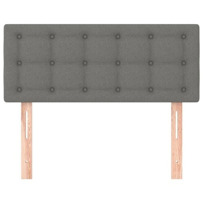 Tête de lit en tissu gris foncé 90x88 cm - Jusqu'à -74,3%