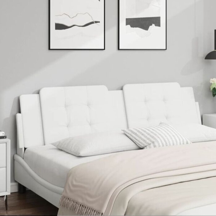 Coussin de tête de lit 180 cm - Similicuir Blanc - Jusqu'à -40,1 %