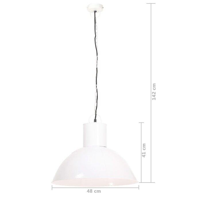 Suspension Industrielle Blanche 48cm - Jusqu'à -67% sur l'Outlet