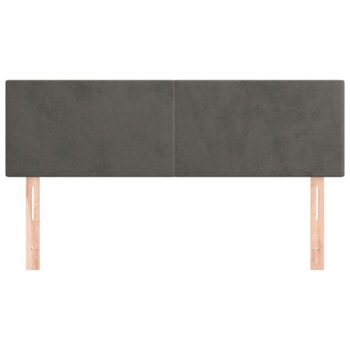 Lot de 2 Têtes de lit velours gris foncé - Jusqu'à 75.7% de remise