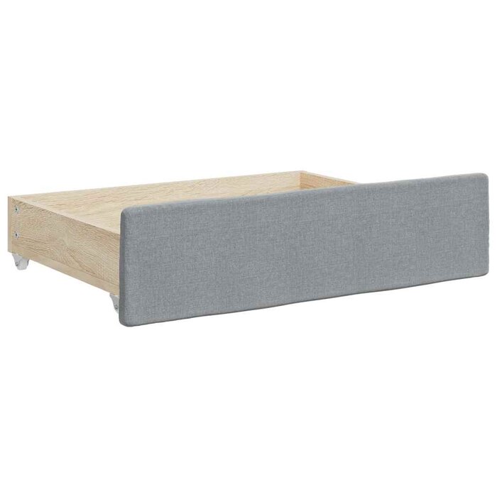 Vidaxl Lot de 2 tiroirs de lit gris clair - Jusqu'à 72% de remise