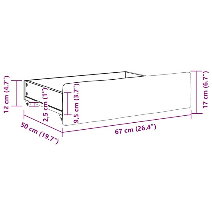 Vidaxl Lot de 2 tiroirs de lit gris clair - Jusqu'à 72% de remise