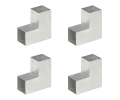 Vidaxl Supports de poteaux en L 91x91 mm - Lot de 4 - Jusqu'à -70,2% de remise