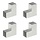 Supports de poteaux en L 91x91 mm - Lot de 4 - Jusqu'à -70,2% de remise