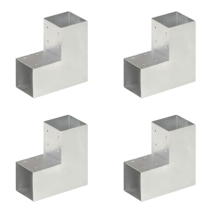 Supports de poteaux en L 91x91 mm - Lot de 4 - Jusqu'à -70,2% de remise
