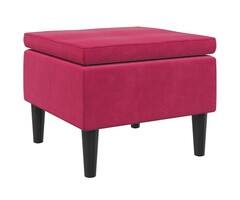 Vidaxl Tabouret en velours rouge vin - Jusqu'à 78,4 % de réduction