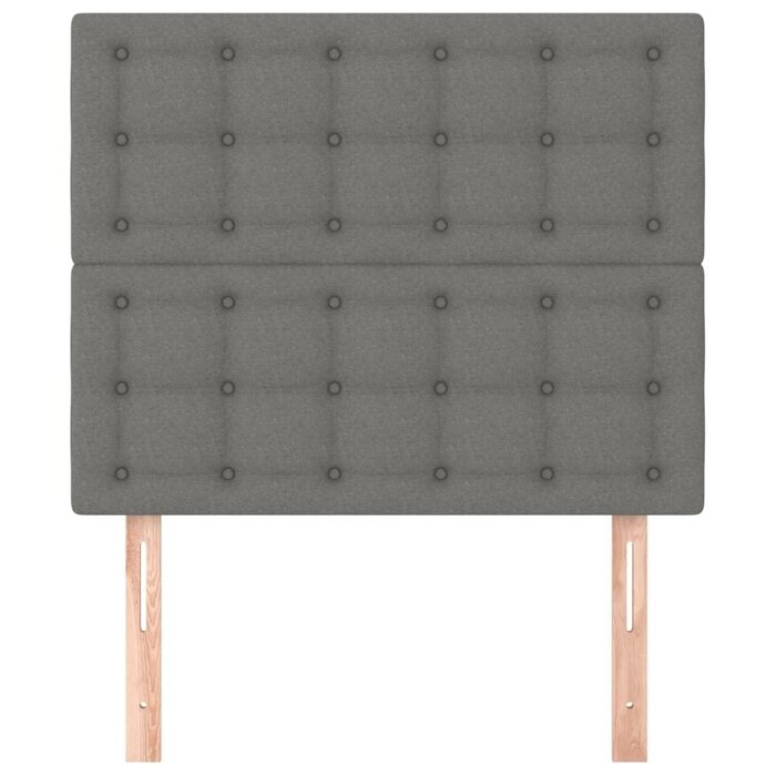 Vidaxl Lot de 2 têtes de lit tissu gris foncé - Jusqu'à -62%