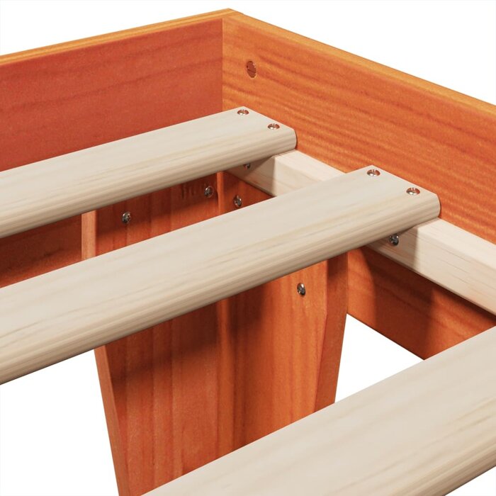 Cadre de lit en bois de pin massif 75x190 cm - Jusqu'à -44,4% de remise