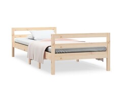 Vidaxl Cadre de lit en pin massif 75x190 cm - Jusqu'à 73,3% de remise