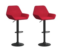 Vidaxl Lot de 2 Tabourets de Bar Velours Rouge Vin - Jusqu'à -57,5%