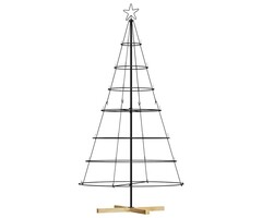 Vidaxl Sapin de Noël design en acier noir - 180 cm - Jusqu'à -78% sur l'outlet