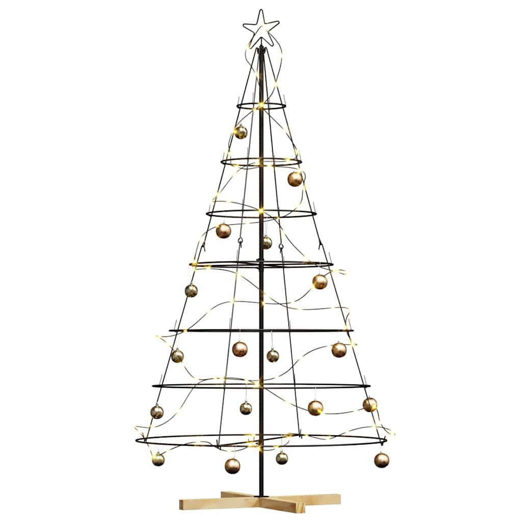 Vidaxl Sapin de Noël Design Conique 180cm - Acier Noir - Jusqu'à -68%