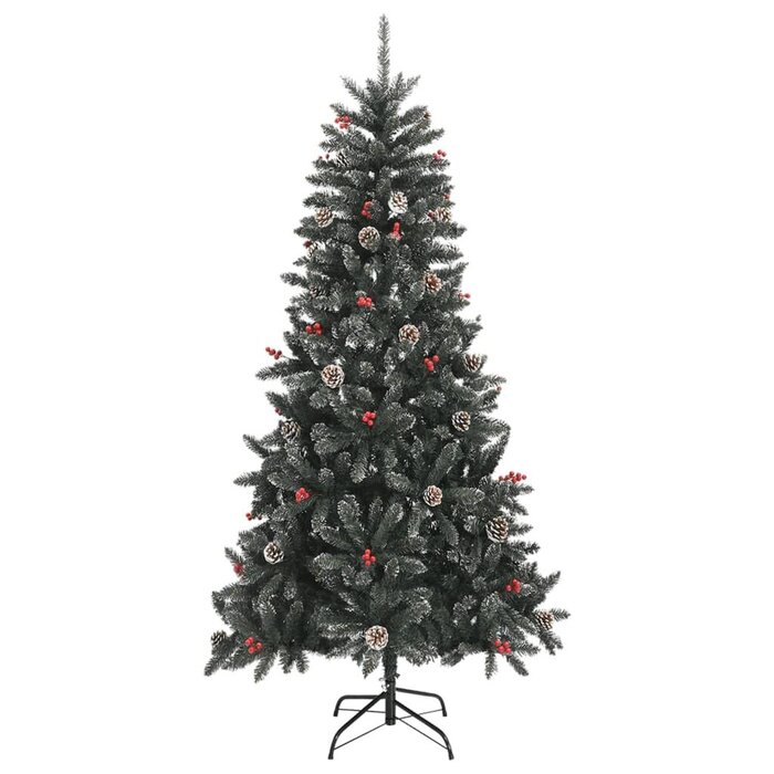 Vidaxl Sapin de Noël enneigé 210 cm avec décorations - Jusqu'à -54%