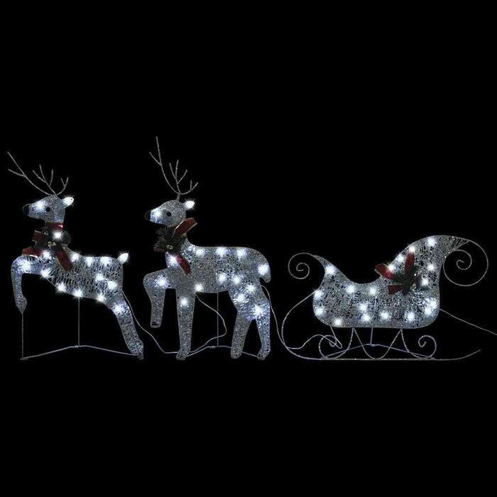 Décoration de Noël Rennes et Traîneau - 60 LED - Jusqu'à -73,9% de remise