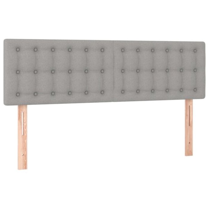 Lot de 2 têtes de lit gris clair - Jusqu'à -40,2% de remise