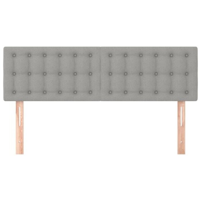 Lot de 2 têtes de lit gris clair - Jusqu'à -40,2% de remise