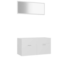 Vidaxl Ensemble meuble salle de bain 90 cm - Blanc - Jusqu'à -71,5%