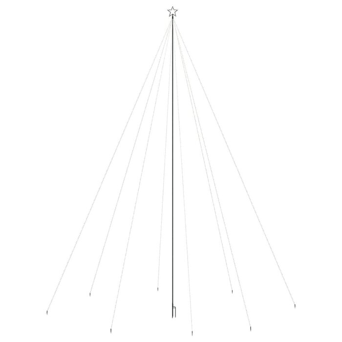 Sapin de Noël LED 8 m avec étoile - Jusqu'à 66,2% de remise !