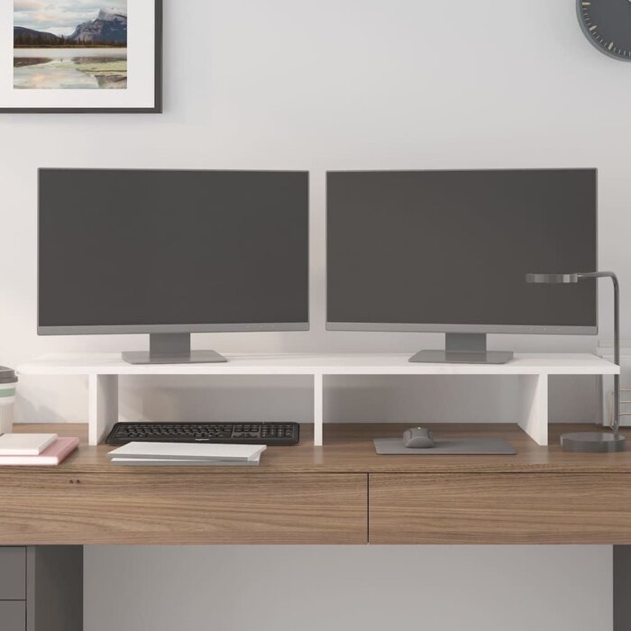 Vidaxl Support écran en pin massif blanc - Jusqu'à -64%