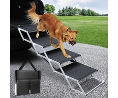 Escalier pour Chien Pliable - 4 Marches - Aluminium - Jusqu'à -72,7%