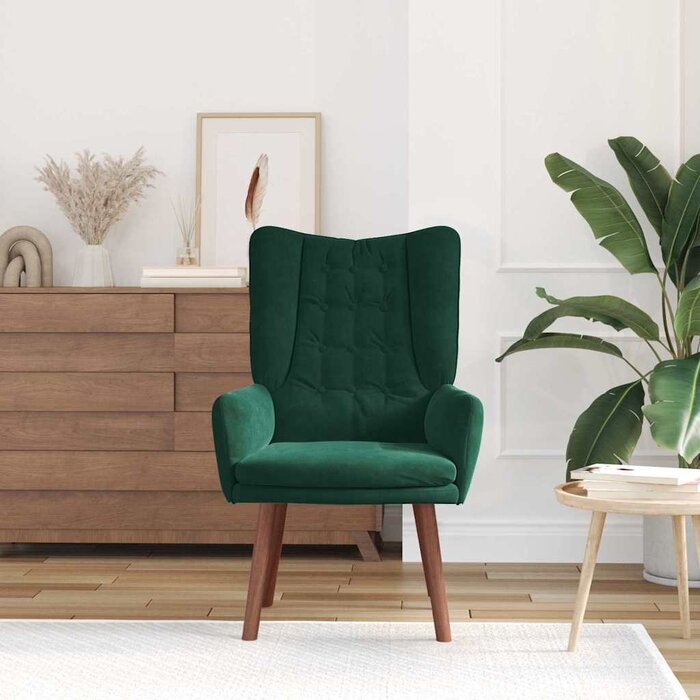Fauteuil de relaxation en velours vert : jusqu'à 77,2% de réduction