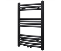 Vidaxl Radiateur sèche-serviettes noir incurvé 500x764mm - Jusqu'à -49,8%