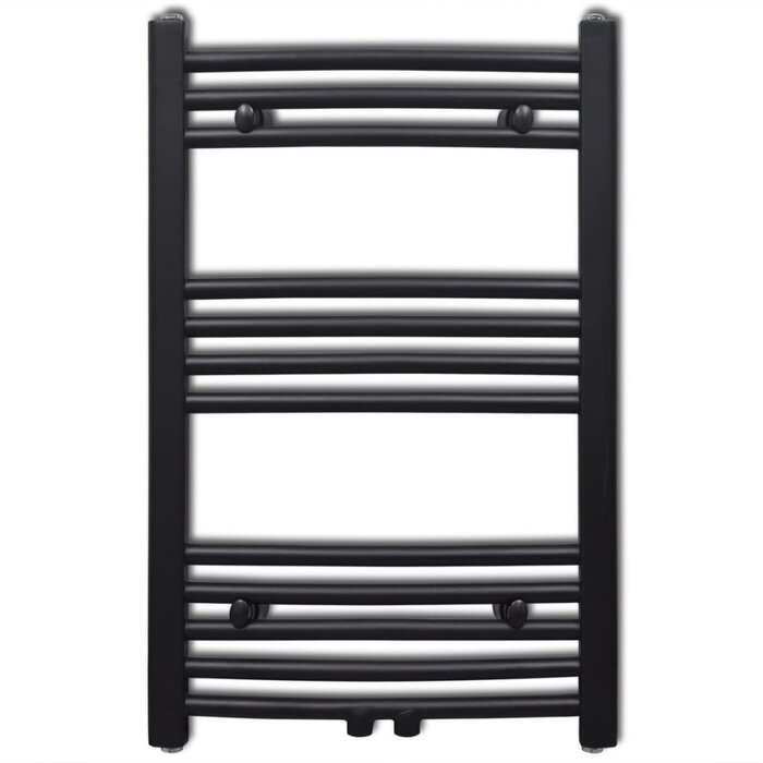 Radiateur sèche-serviettes noir incurvé 500x764mm - Jusqu'à -49,8%