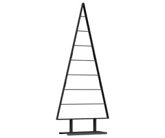 Vidaxl Sapin de Noël en métal noir 150 cm - Jusqu'à -77%