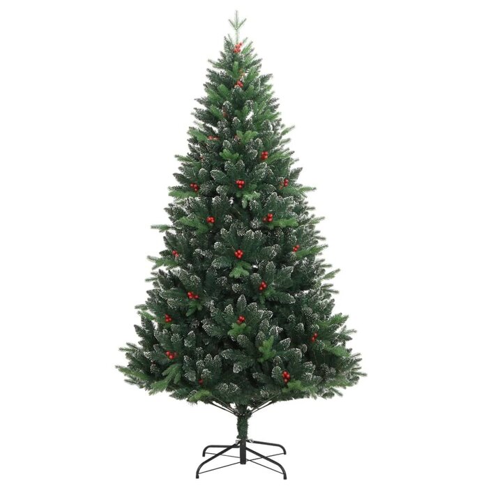 Sapin de Noël Artificiel 150 cm avec Baies Rouges - Jusqu'à -69,9%